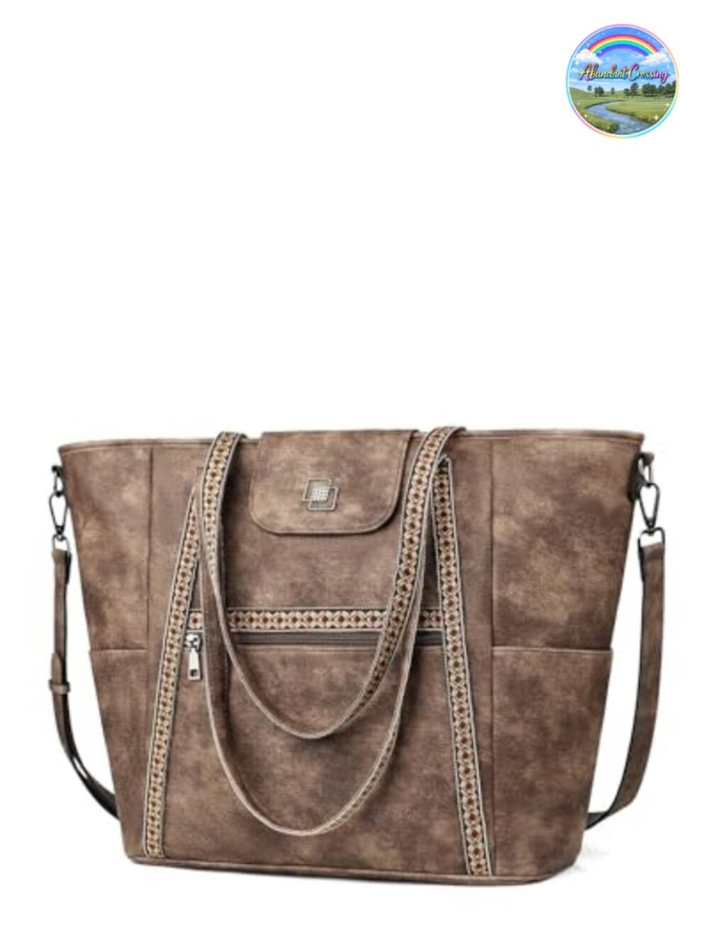 Large Laptop Tote Bag Women Designer Leather 15.6in Waterproof Faux Leather